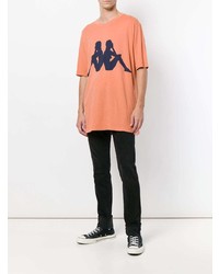 T-shirt à col rond imprimé orange Faith Connexion
