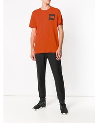 T-shirt à col rond imprimé orange The North Face