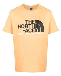 T-shirt à col rond imprimé orange The North Face