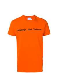 T-shirt à col rond imprimé orange The Silted Company