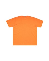 T-shirt à col rond imprimé orange Supreme