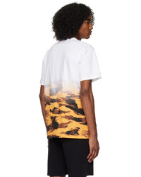 T-shirt à col rond imprimé orange BAPE