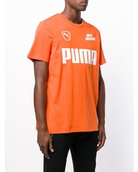 T-shirt à col rond imprimé orange Puma