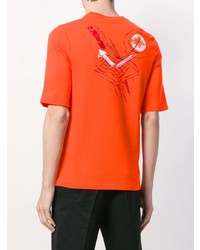 T-shirt à col rond imprimé orange Reebok