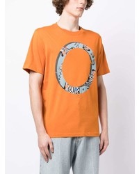 T-shirt à col rond imprimé orange PS Paul Smith