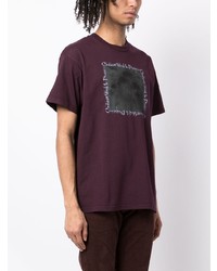 T-shirt à col rond imprimé pourpre foncé Carhartt WIP