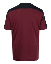 T-shirt à col rond imprimé pourpre foncé Ea7 Emporio Armani