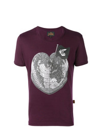 T-shirt à col rond imprimé pourpre foncé Vivienne Westwood Anglomania