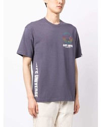 T-shirt à col rond imprimé pourpre AAPE BY A BATHING APE