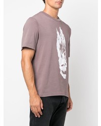 T-shirt à col rond imprimé pourpre Heron Preston