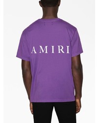 T-shirt à col rond imprimé pourpre Amiri