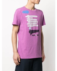 T-shirt à col rond imprimé pourpre Isabel Marant