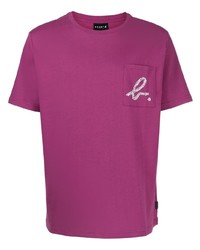 T-shirt à col rond imprimé pourpre SPORT b. by agnès b.