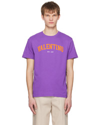 T-shirt à col rond imprimé pourpre Valentino