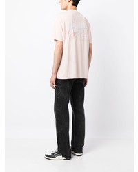 T-shirt à col rond imprimé rose Amiri