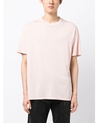 T-shirt à col rond imprimé rose Amiri