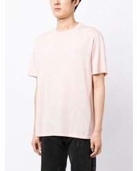 T-shirt à col rond imprimé rose Amiri