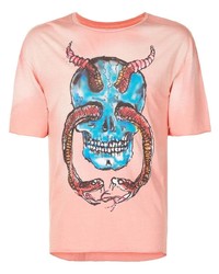 T-shirt à col rond imprimé rose Alchemist