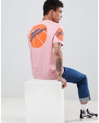 T-shirt à col rond imprimé rose ASOS DESIGN