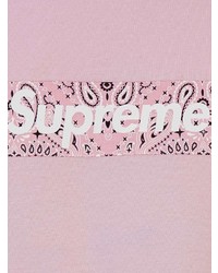 T-shirt à col rond imprimé rose Supreme