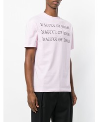 T-shirt à col rond imprimé rose McQ Alexander McQueen