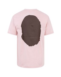 T-shirt à col rond imprimé rose A Bathing Ape