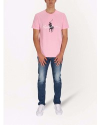 T-shirt à col rond imprimé rose Polo Ralph Lauren