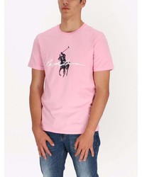 T-shirt à col rond imprimé rose Polo Ralph Lauren