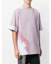 T-shirt à col rond imprimé rose Damir Doma