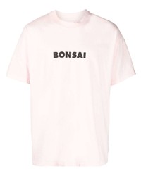 T-shirt à col rond imprimé rose Bonsai