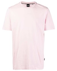 T-shirt à col rond imprimé rose BOSS