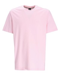 T-shirt à col rond imprimé rose BOSS