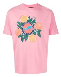 T-shirt à col rond imprimé rose Botter