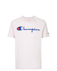 T-shirt à col rond imprimé rose Champion