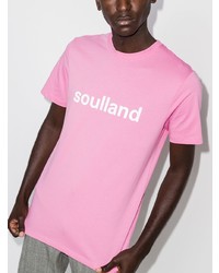 T-shirt à col rond imprimé rose Soulland