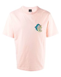 T-shirt à col rond imprimé rose CLOTTEE