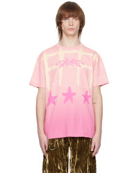 T-shirt à col rond imprimé rose Collina Strada