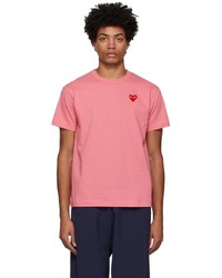 T-shirt à col rond imprimé rose Comme Des Garcons Play
