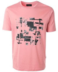 T-shirt à col rond imprimé rose D'urban