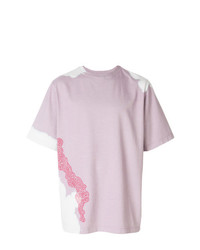 T-shirt à col rond imprimé rose Damir Doma