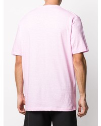 T-shirt à col rond imprimé rose DSQUARED2