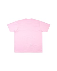 T-shirt à col rond imprimé rose Supreme