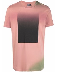 T-shirt à col rond imprimé rose Diesel