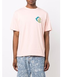 T-shirt à col rond imprimé rose CLOTTEE