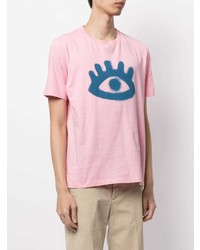 T-shirt à col rond imprimé rose Paul Smith