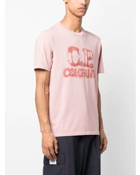 T-shirt à col rond imprimé rose C.P. Company