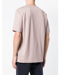T-shirt à col rond imprimé rose Fendi