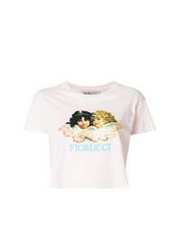 T-shirt à col rond imprimé rose Fiorucci