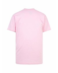 T-shirt à col rond imprimé rose Supreme