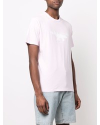 T-shirt à col rond imprimé rose MAISON KITSUNÉ